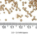 A STAR Sugar or Seed Beads Gold Color 10/0(2mm) 100Grams Pack