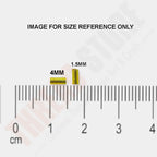 Tube or Salli Beads 4mm Dark Gold Color - Pack of 50 Grams