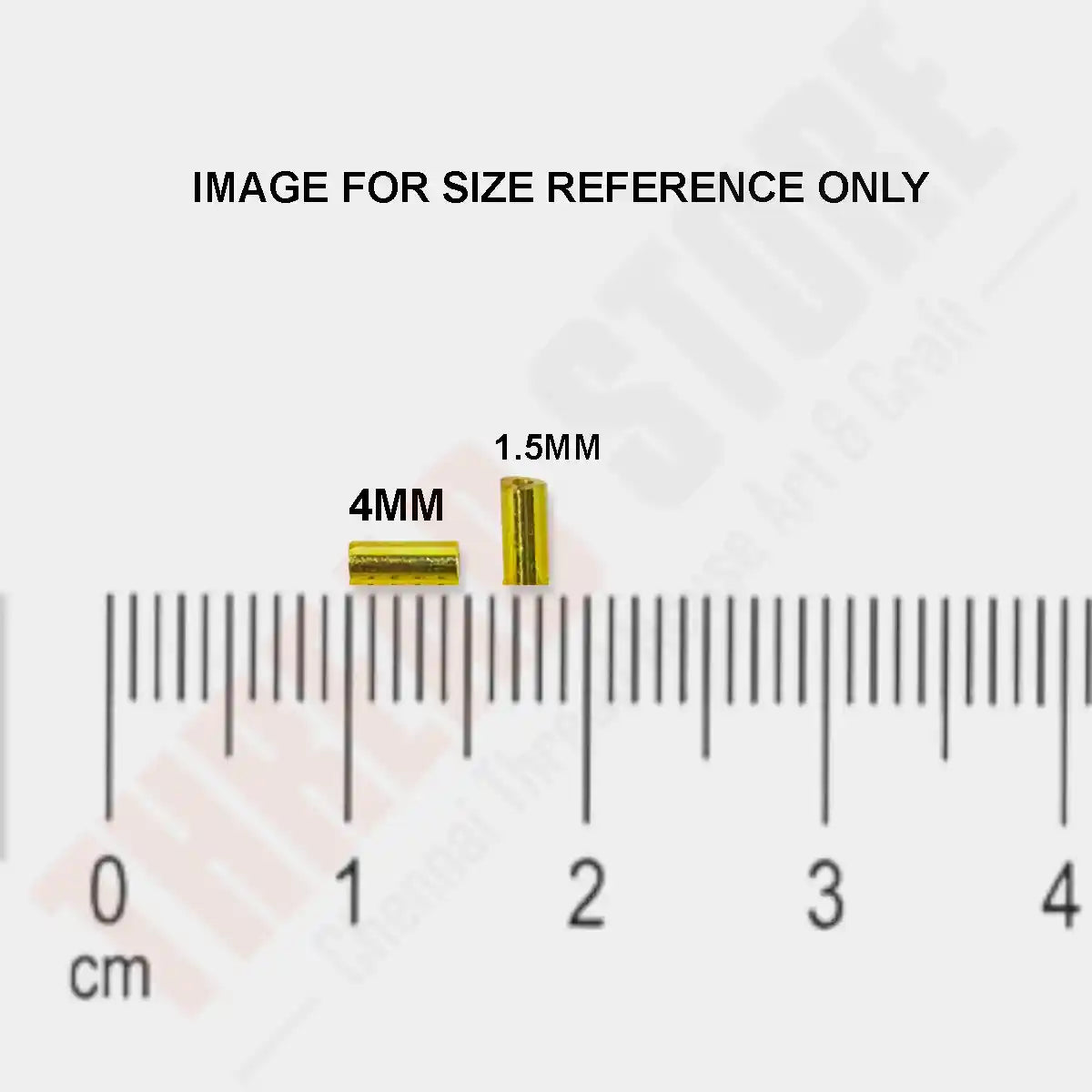 (Copy) Tube or Salli Beads 4mm Yellow Color - Pack of 50 Grams