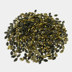 Kundan Stone 6x4mm (6k) White Color Flat Back Framed Eye Shape - 100 grams