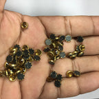 Kundan Stones Round Shape 6MM Gold Color - Pack of 100 grams