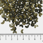 Kundan Stone 6x4mm White Color Flat Back Framed Crescent or Moon  Shape - 100 grams