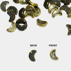 Kundan Stone 6x4mm White Color Flat Back Framed Crescent or Moon  Shape - 100 grams