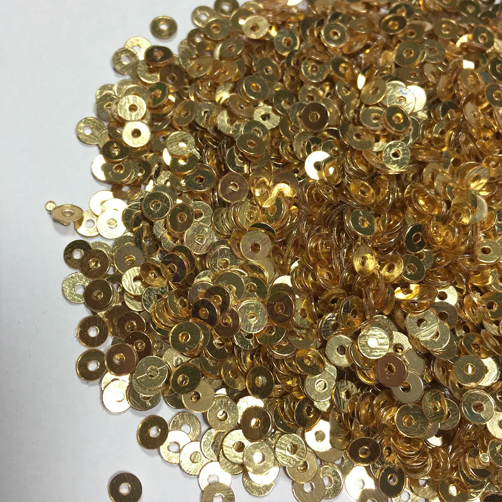 Jamki or Chamki Sequence or Round Shape Sewing Sequins Color Gold