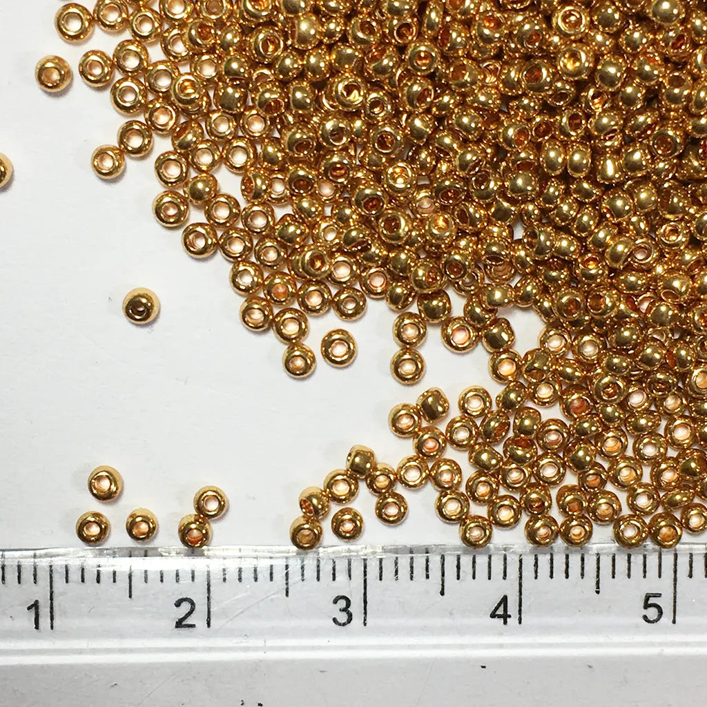 Priso Brand Seed or Sugar Beads Gold Color 10/0(2mm) 450 Grams Full Pack