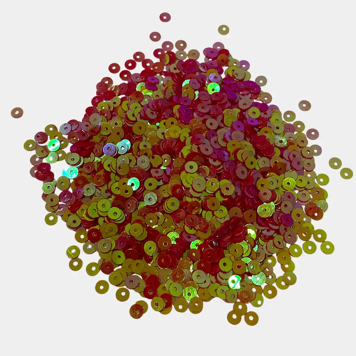 Sequence Round Shape Shiny or Rainbow Rose with Gold Shade 4MM (25 Grams)