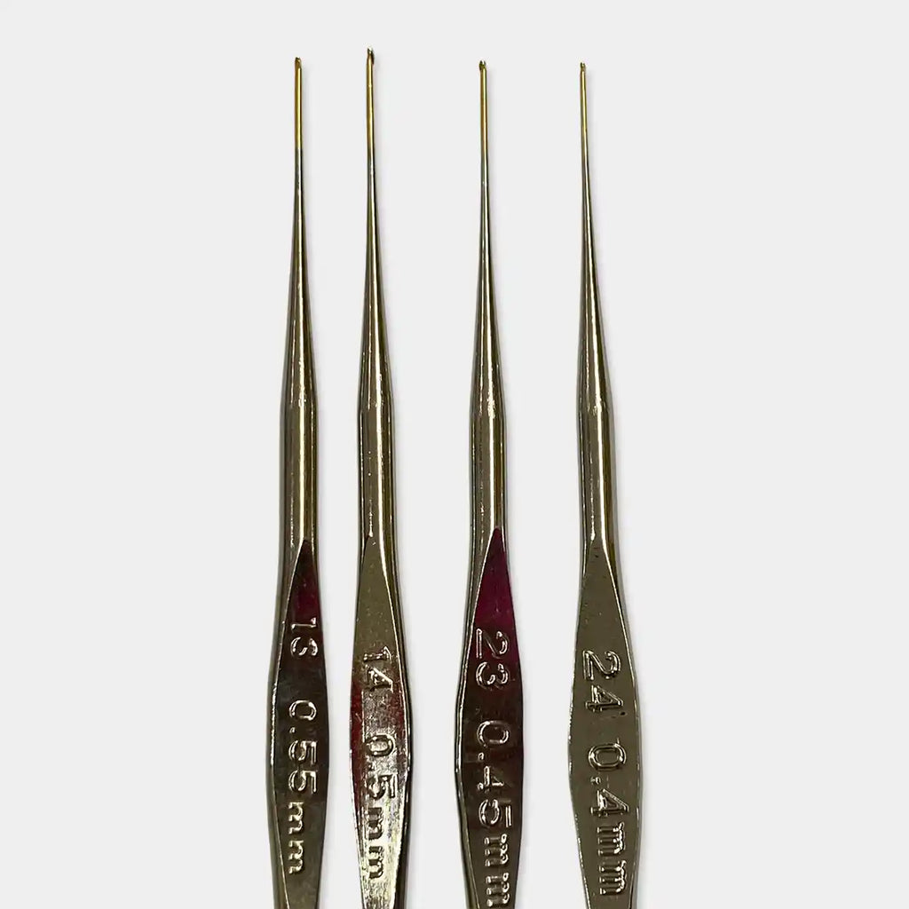 Tulip Needle Combo Pack of 4 – Size 13, 14, 23, 24 – Embroidery & Aari Work Needles for Beads, Zardoshi & Thread Work