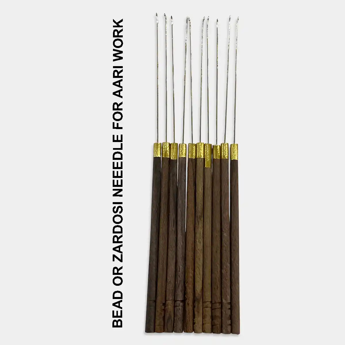 2inch Beads or Zardosi Needle Wood Handle -  Pack of 10