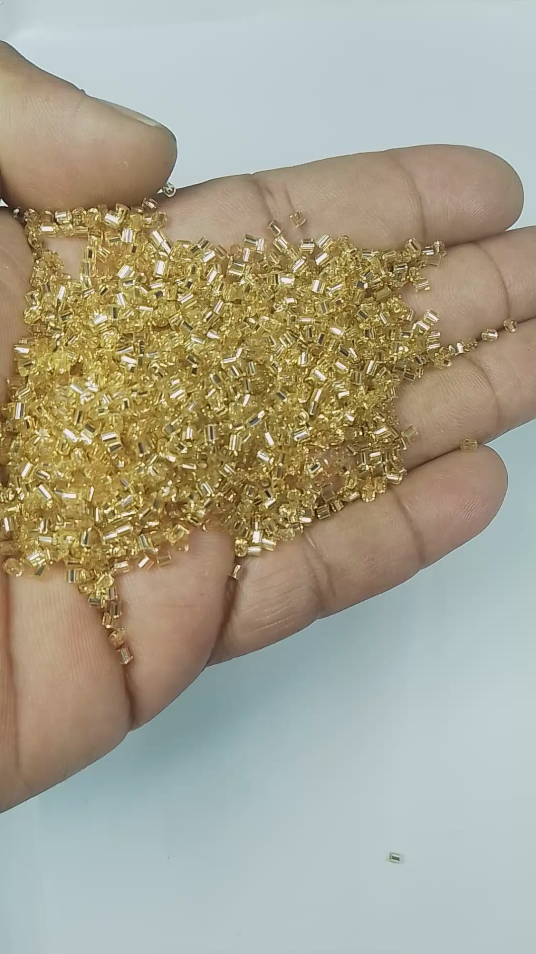 Cutdana or Cut Beads Gold Color 2mm 12/0 - Pack of 50 grams