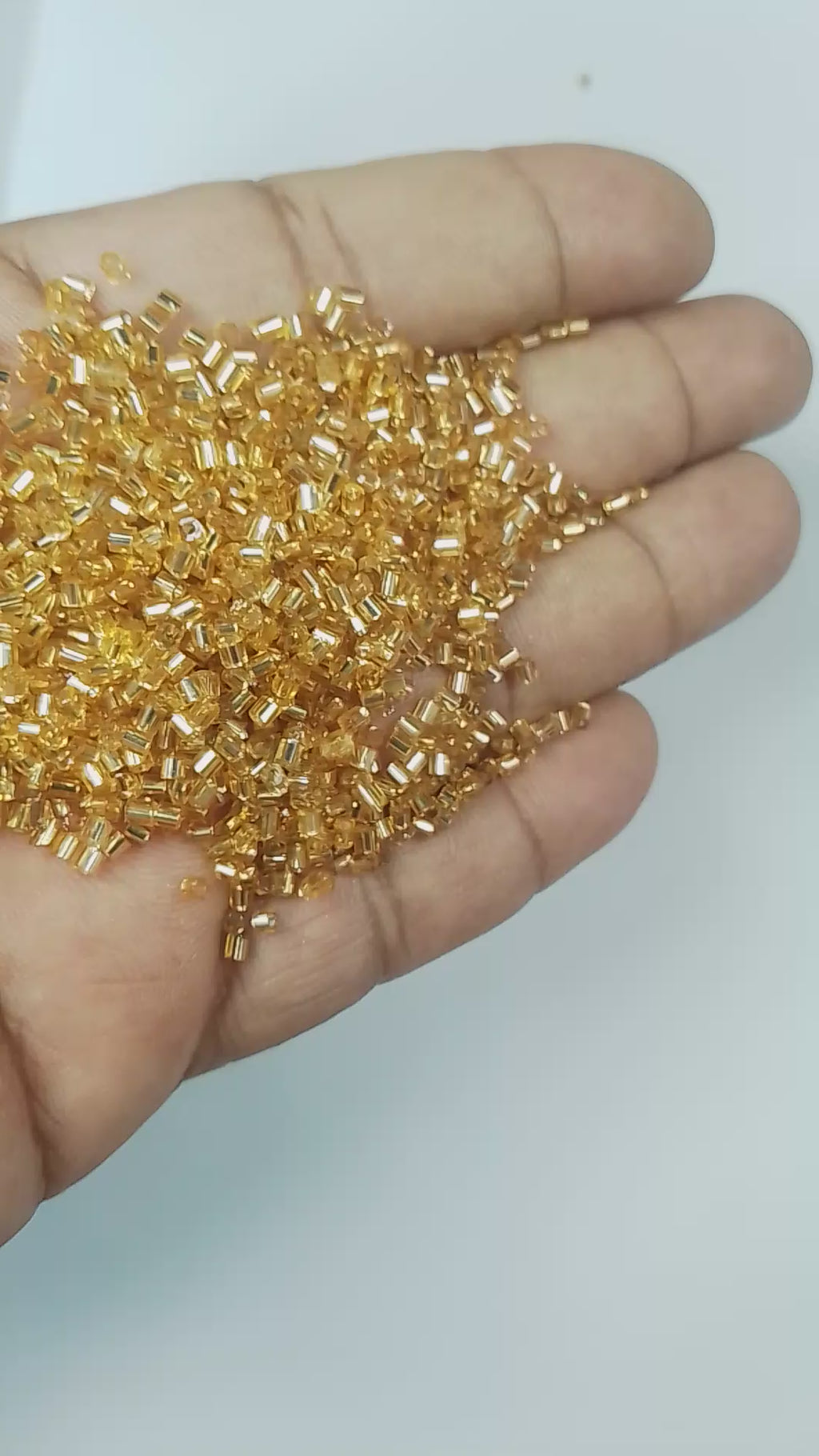 Cutdana or Cut Beads Dark Gold Color 2mm 12/0 - Pack of 50 grams