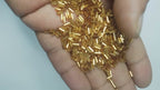 Tube or Salli Beads 4mm Dark Gold Color - Pack of 50 Grams