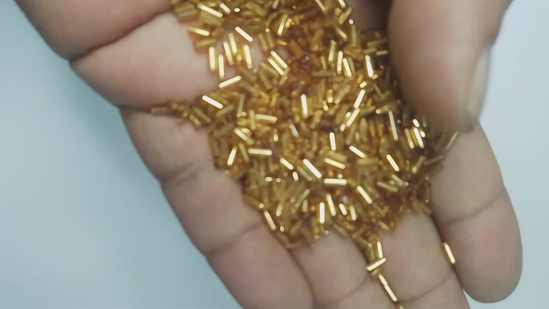 Tube or Salli Beads 4mm Dark Gold Color - Pack of 50 Grams